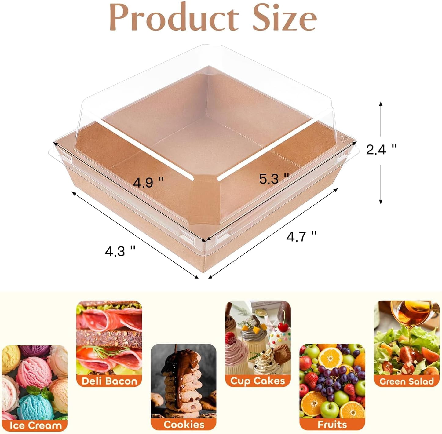 Bootleg Food Inches PYYNA-Small Charcuterie Boxes with Clear Lids 50 Pack ,4 Inches Mini ...