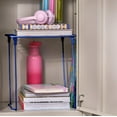 thumbnail image 1 of PYYNA-Stac-A-Shelf Locker Organizer Shelf, Stackable, Extra Tall, Fits Standard Size School Lockers, Blue, 1 of 4
