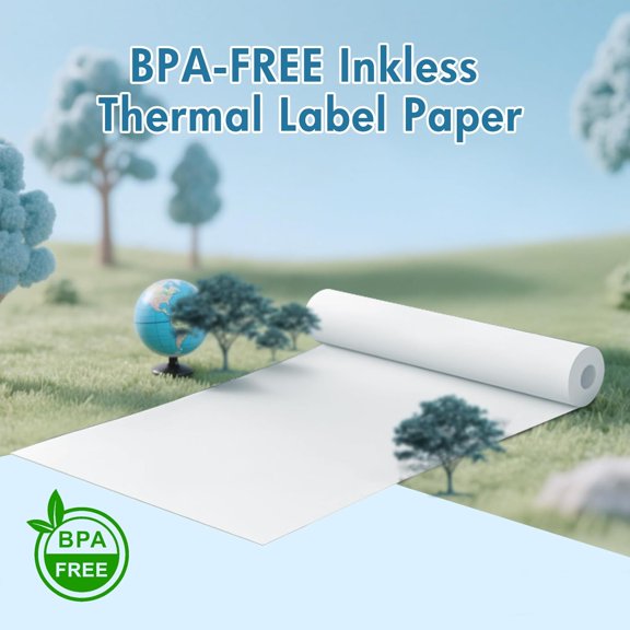 PYYNA-US Letter Size Quick-Dry Thermal Printer Paper 8.5''x11'', A4 thermal paper rolls, Compatible with Tagzilo C80 Portable Thermal Printer (Printer not included) (4 Rolls)