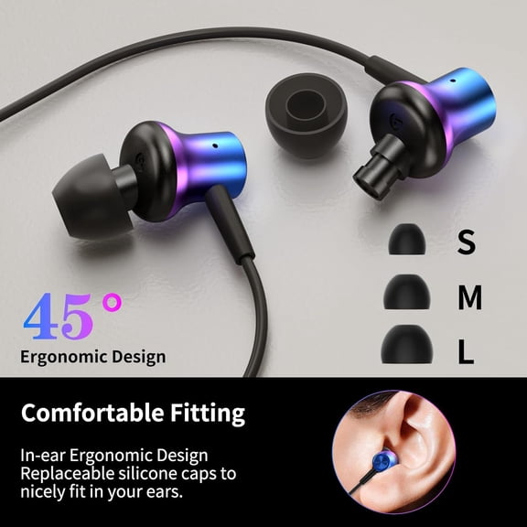 PYYNA-USB C Earbuds for iPhone 17 Pro Max 17e 16 16e 15,Magnetic Wired Headphone for Samsung S26 Ultra S25 FE S24 A17,Type C Earphone for iPad A16 10,In Ear Noise Canceling Headset for Google Pixel 9