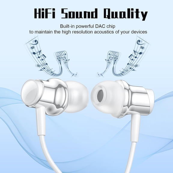 PYYNA-USB C Headphone for Samsung S25 S24 S23 Ultra FE S22 A55 A54 Wired Earbuds Magnetic in-Ear Type C Earphone with Mic Volume Control Stereo Noise Canceling Earbud for iPhone 17 Air 16 15 Pro Max