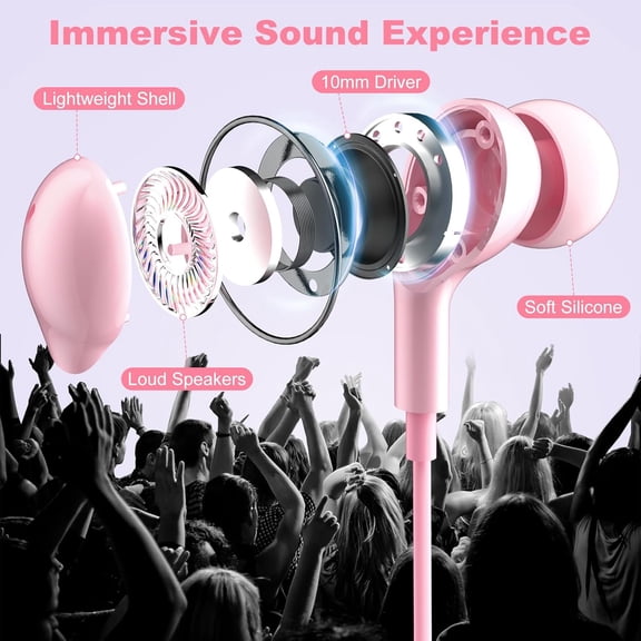 PYYNA-USB C Headphones Wired Earbuds for iPhone 17 16/15 Pro Max/iPad Pro, with HiFi Mic Volume Control Type C Earphones for Samsung Galaxy S26/S25/S24/S23 Ultra, Noise Cancelling for iPhone 15 Headp