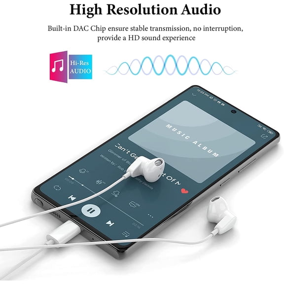 PYYNA-USB C Headphones for iPad Pro/iPhone 17 16 15 Pro Max Air HiFi Stereo USB-C Wired Earbuds Microphone Volume Control Type C Earphone for Samsung S26 S25 S24 S23 Ultra S22 S21 Note 20 Pixel 10 9