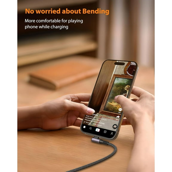 PYYNA-USB to USB C Cable [3ft, 2-Pack] 10Gbps USB 3.1 Gen 2 Data Transfer Cord, Right Angle Android Auto CarPlay Cable, Fast Charging Type C Cable for iPhone 16 Plus Pro Max Samsung Galaxy S23