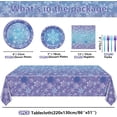 thumbnail image 1 of PYYNA-Winter Snowflake Party Supplies for 40 Guests, Disposable Tableware Set Includes Paper Plates, Napkins, Forks, Tablecloth for Girls Princess Party Christmas Winter Holiday Party Decorations, 1 of 3