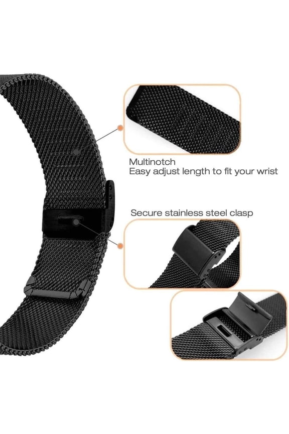 -Wrist Strap Compatible for KOSPET Tank M1 Pro/M1/M2/M3/M4/T2/T3/T4 Smart Watch Band, Replacement Metal Wristband for AMAZTIM C20 Pro/C20/M2/T2 Stainless Steel Bracelet Adjustable Belt Loop