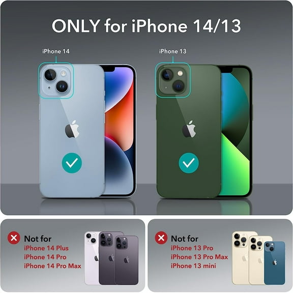 PYYNA-for iPhone 13 Case/iPhone 14 Case, Compatible with MagSafe, Built-in Stash Stand Clear Phone Case for iPhone 13/iPhone 14, Military-Grade Protection Magnetic Phone Case, Classic Series, Clear