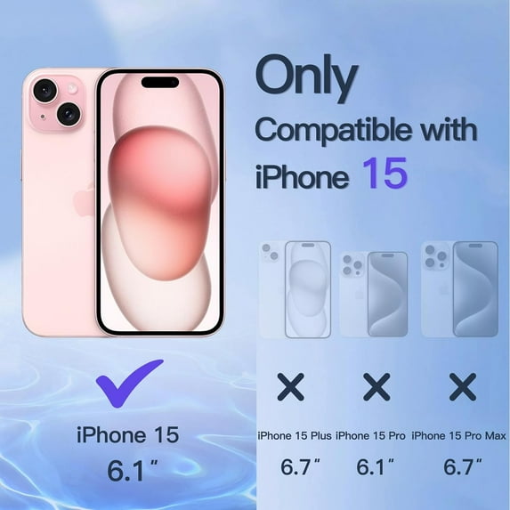 PYYNA-for iPhone 15 6.1-Inch Privacy Screen Protector and Electroplated Case Bundle