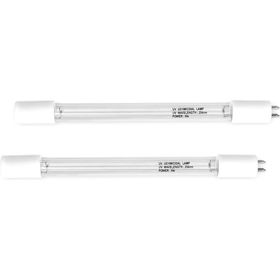 6W UV 4 Prong Replacement Bulb for 1GPM Water Purifier Ultraviolet Light Filter Set of 2