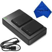 PZ 2-Pack LP-E17 Replacement Battery and Dual USB Charger for Canon Rebel SL2, T6i, T6s, T7i, EOS M3, M5, M6, EOS 200D, 77D, 750D, 760D, 800D, 8000D, KISS X8i, Digital SLR Cameras