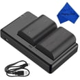 thumbnail image 1 of PZ 2-Pack of LP-E6N Batteries and Dual Battery Charger for Canon EOS R, EOS 60D, EOS 70D, EOS 80D, EOS 5D III, EOS 5D IV, EOS 5Ds, EOS 6D, EOS 6D Mark II, EOS 7D, EOS 7D Mark II, XC15 DSLR Cameras, 1 of 2