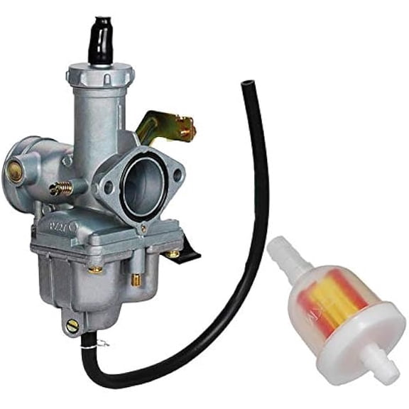 PZ27 27mm Cable Choke Carburetor with Fuel Filter, Compatible with 4-Stroke CG 125cc–250cc ATV Dirt Bike Go Kart, Fits Taotao Sunl Quad Engines