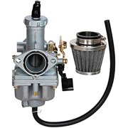 PZ27 27mm Carburetor with Cable Choke and Air Filter, Compatible with 125cc 250cc CG 4-Stroke ATV Dirt Bike Go Kart Quad Taotao Sunl Engines
