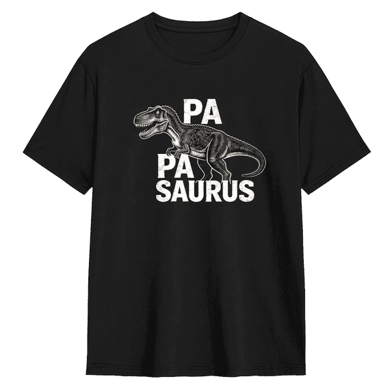 Pa Pasaurus Dinosaur For Papa Vintage Graphic Tee for Men, Funny Birthday Gift Cotton Short Sleeves T-Shirt