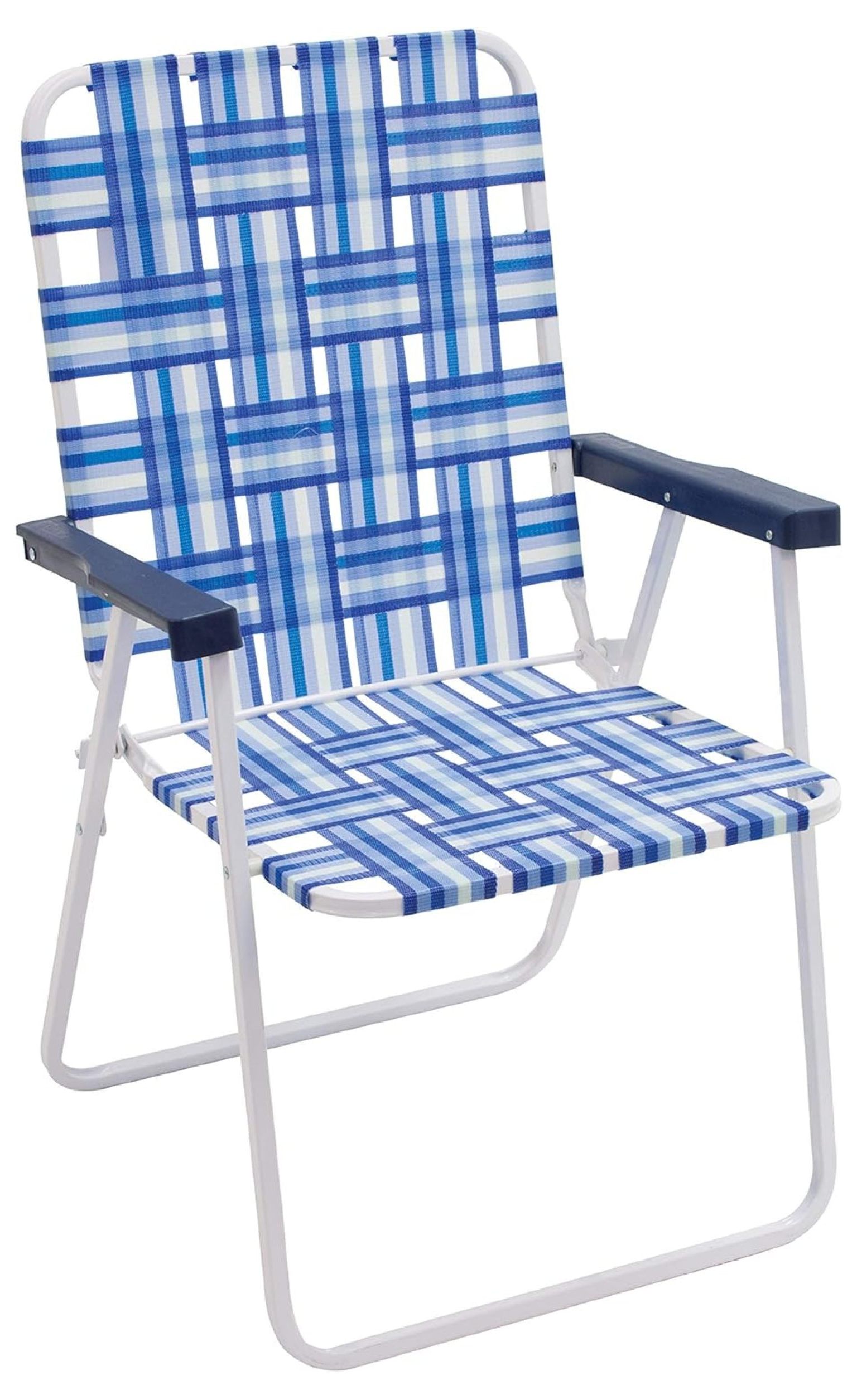 PaFagwy 16" Extended Height and Seat Back Folding  Lawn Chair, Blue