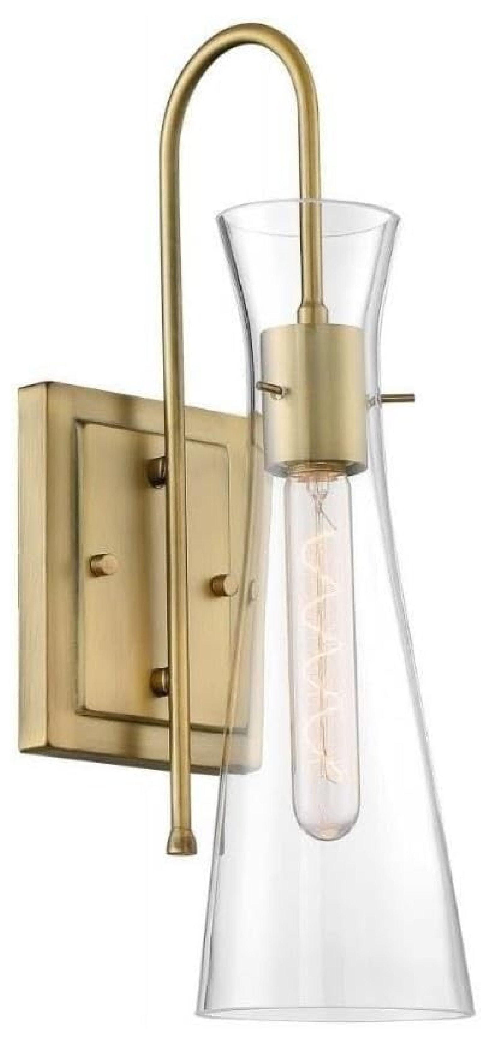 Bahari 17.5" Vintage Brass Dimmable Wall Sconce