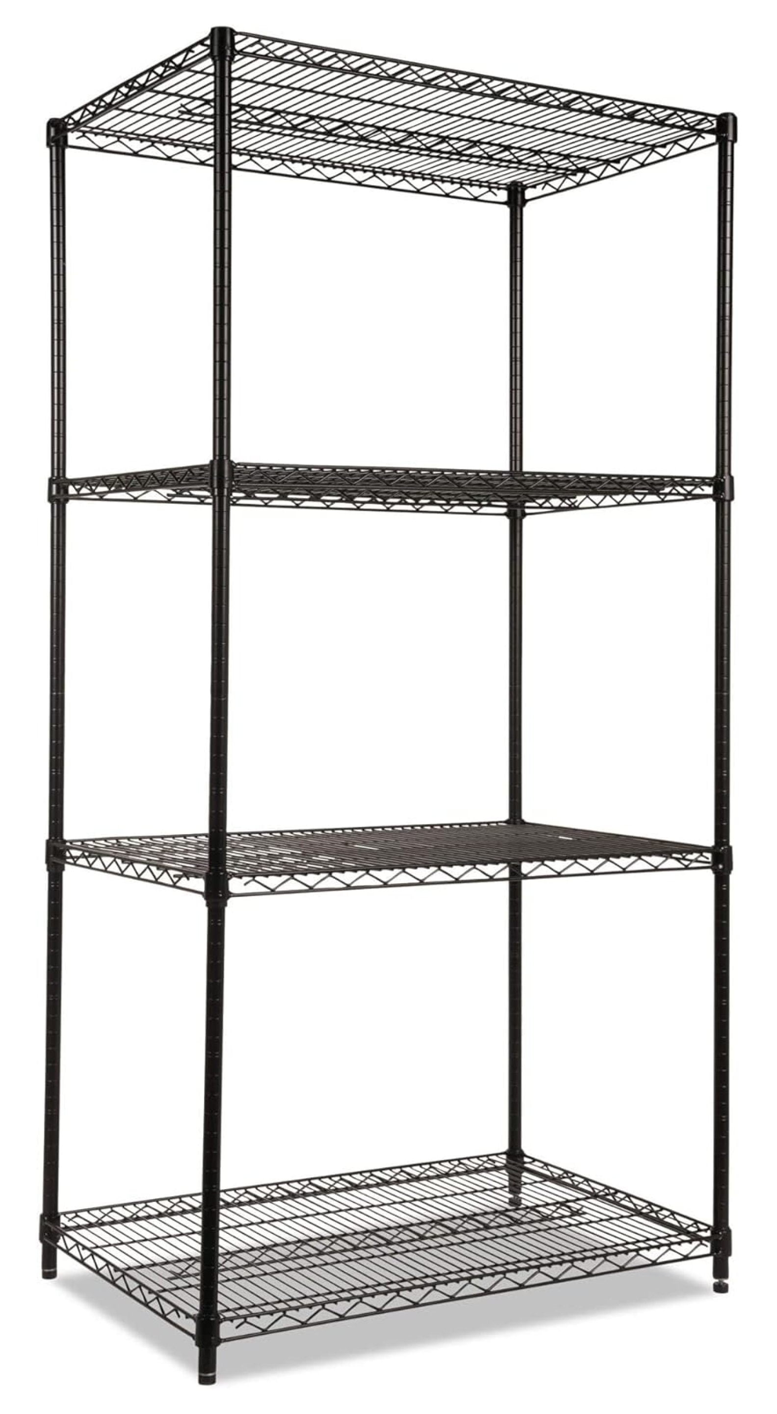 Black 36" x 24" x 72" Wire Shelving Unit