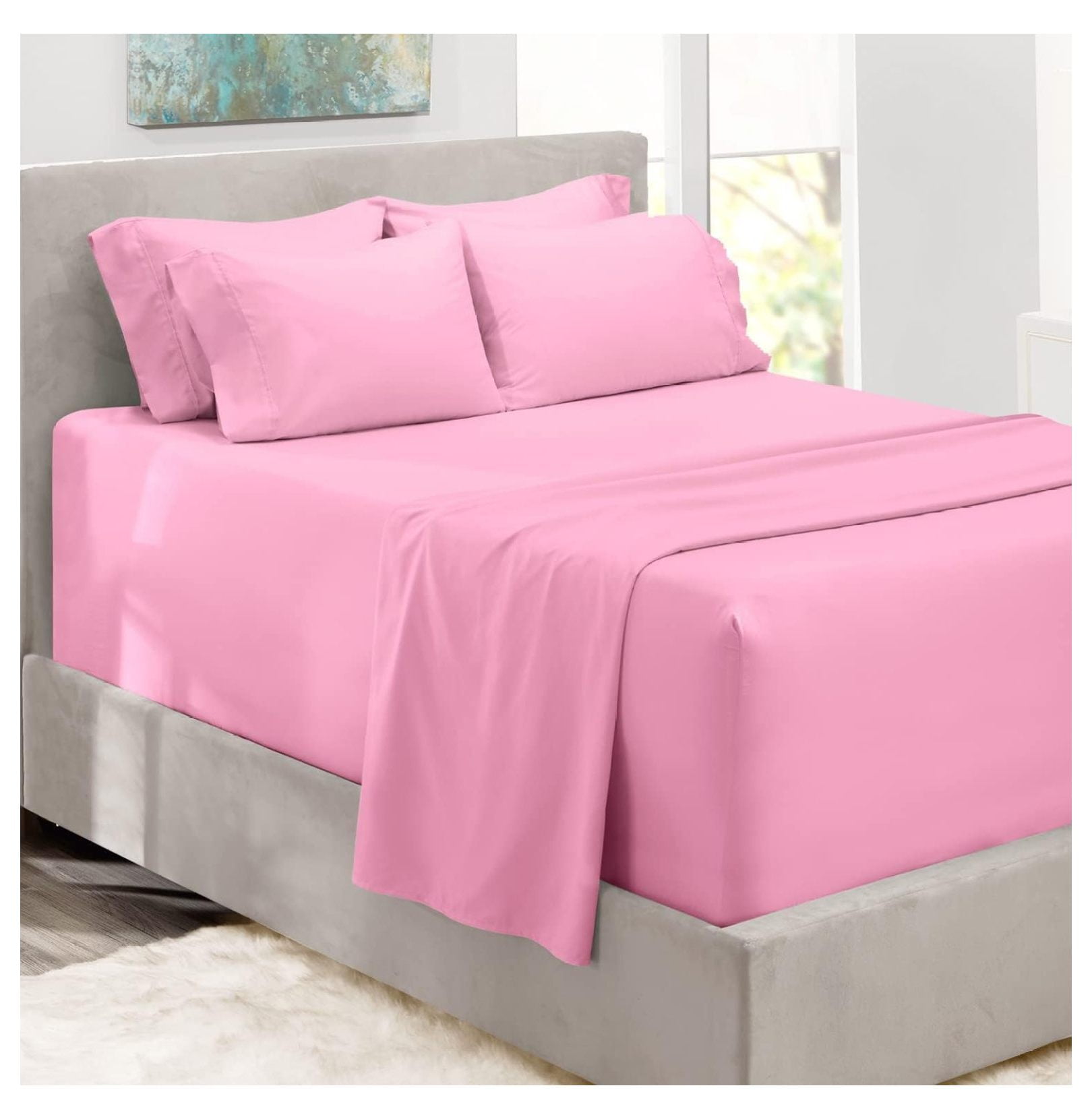PaFagwy Extra Deep Pocket Queen Sheets Sets Fits Mattress 1824