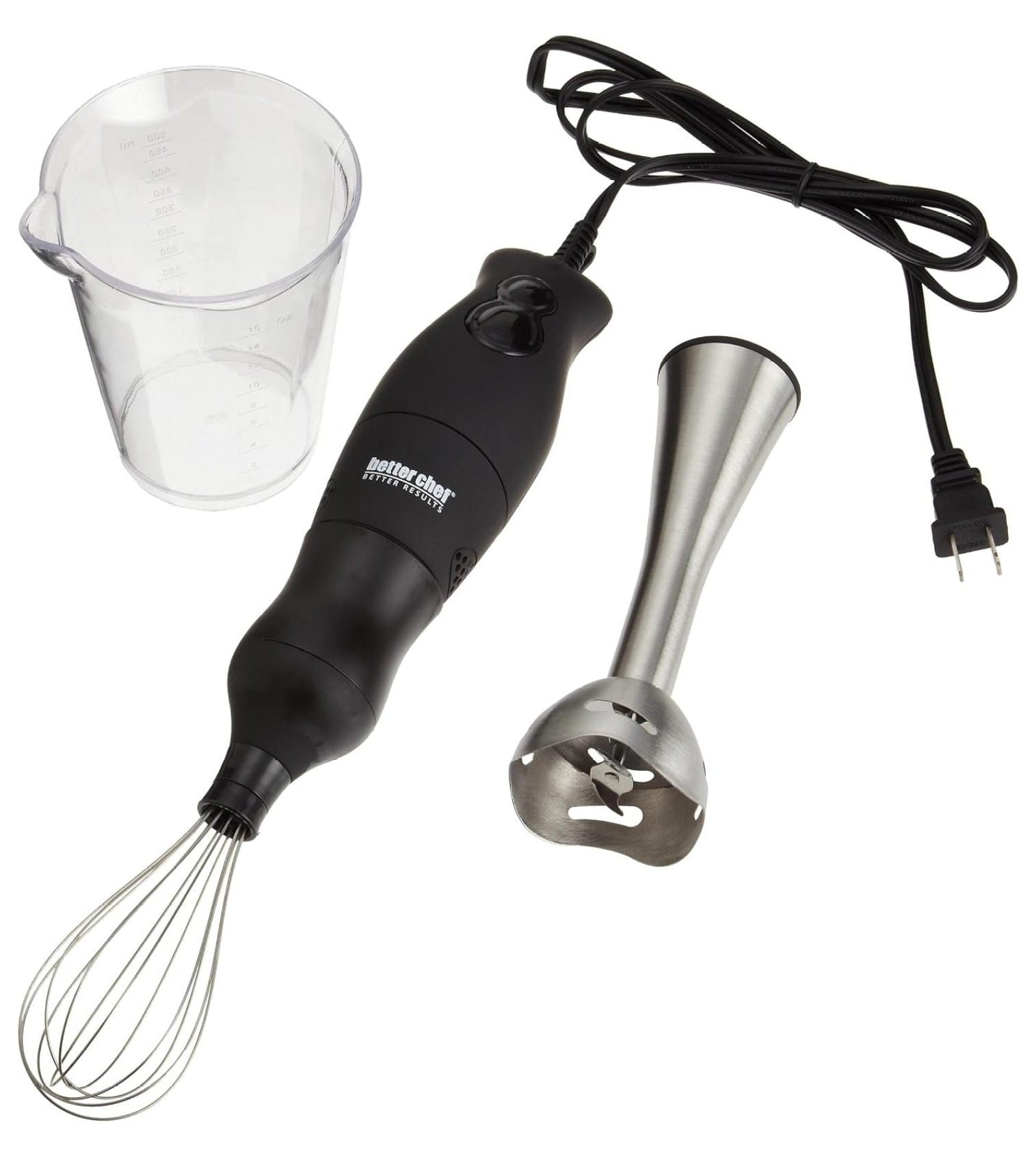 PaFagwy Immersion Blender with Whisk Attachment 2Speed 200Watt Motor Stainless Blending