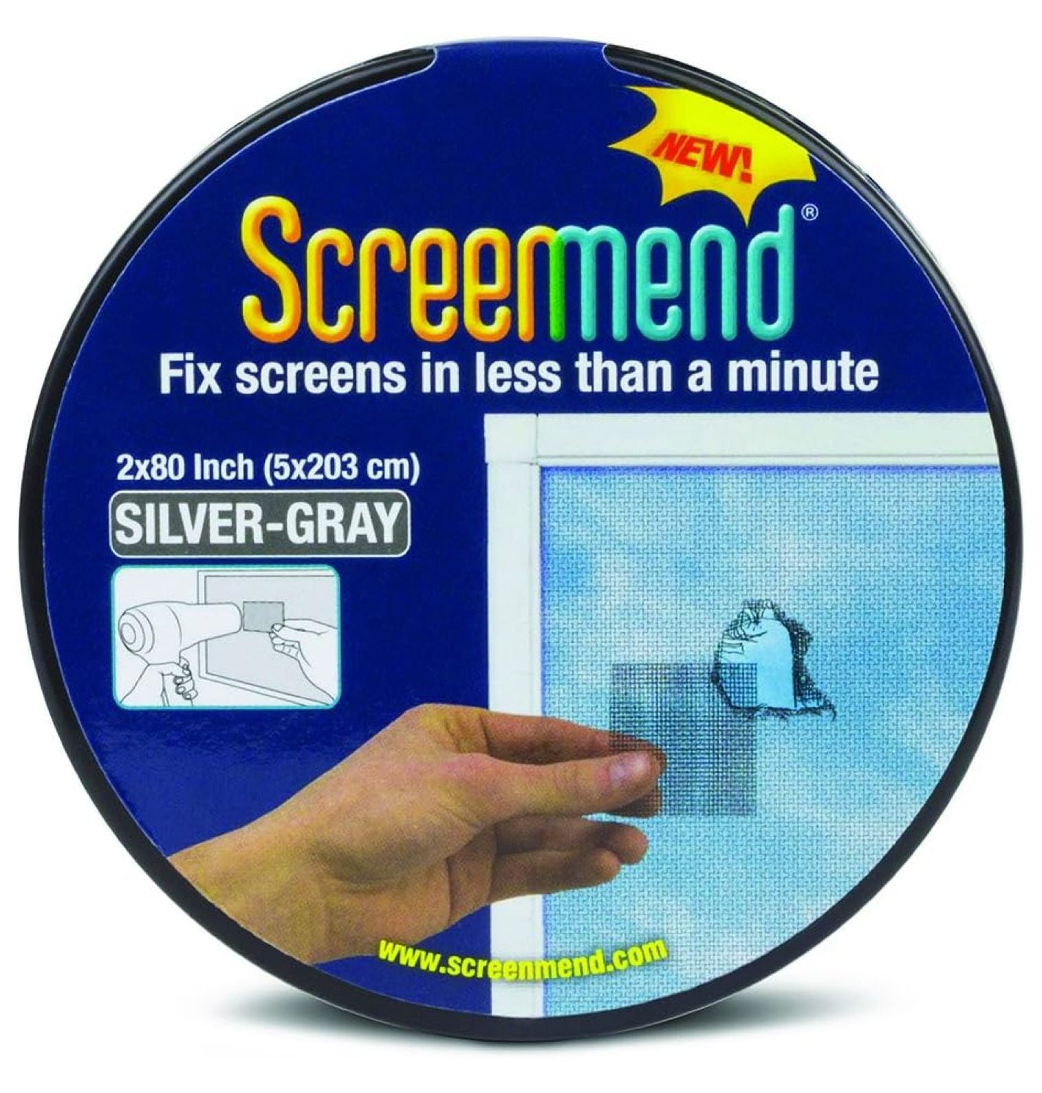 PaFagwy Screenmend Window Screen Repair Kit 1 2 X 80 Roll Silver pafagwy-screenmend-window-screen-repair-kit-1-2-x-80-roll-silver