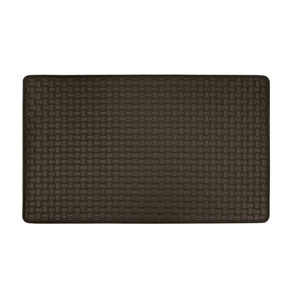 Embossed Leather-Like Anti-Fatigue Mat, 20" x 39", Espresso