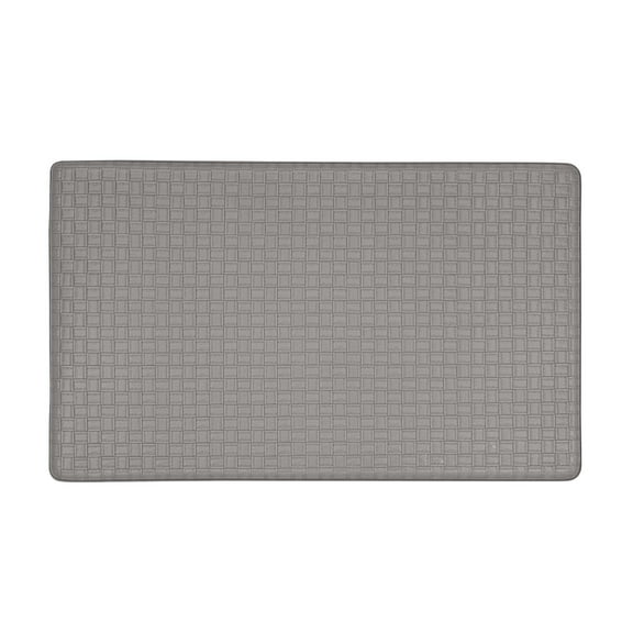 Embossed Leather-Like Anti-Fatigue Mat, 20" x 39", Grey