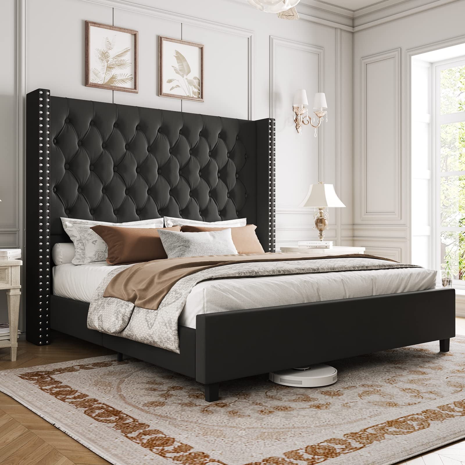 Extra high upholstered headboard discount