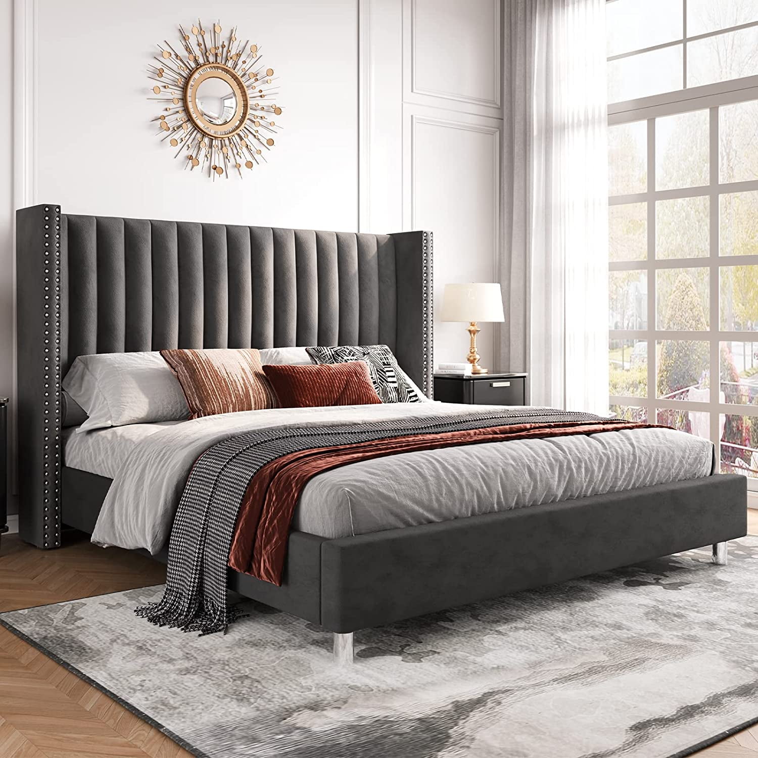 Low profile slat bed clearance frame