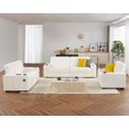 thumbnail image 1 of Merluxy Sofa, 3 Piece Set, Deep Seat Couches with Cup Holders & USB Charging Ports, Modern Couches- Comfy Sofas for Living Room(Offwhite Bouclé), 1 of 5