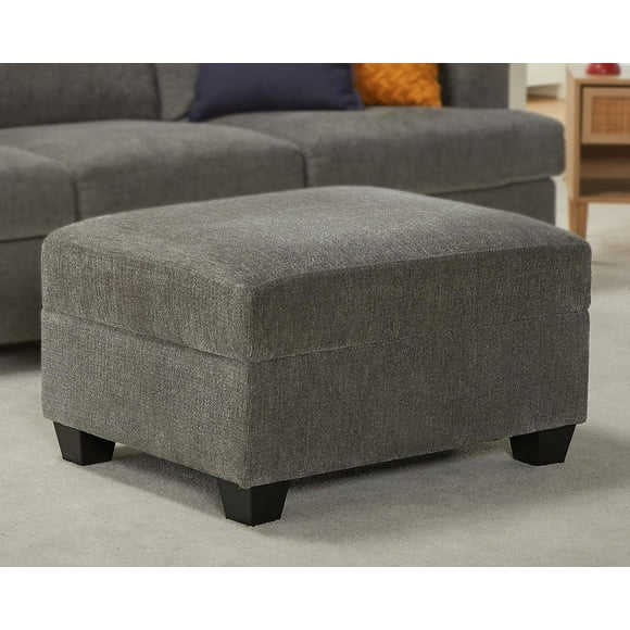 PaPaJet Sofa, Comfy Couch with Deep Seats- Ottoman Sofa, Couch for Living Room, Grey Chenille