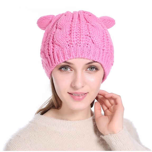 PaZinger Women's Crochet Braided Knit Wool Cap