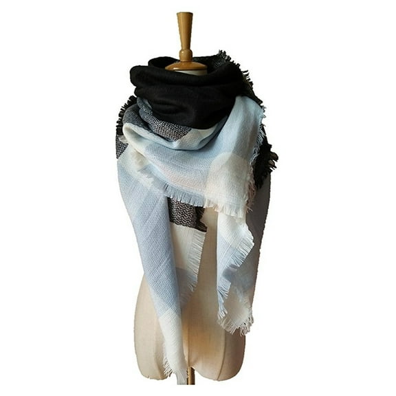 PaZinger Women's Warm Plaid Large Tartan Scarf Cape Blanket Scarves Fashion Wrap Shawl