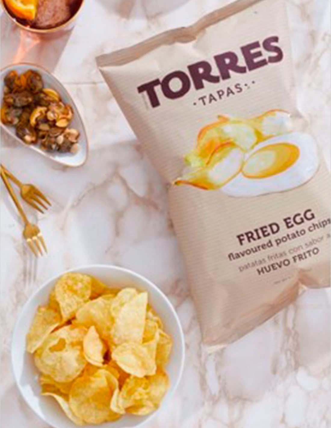Paaas Frias Spanish Poao Chips Impored From Barcelona, Spain Exoic Flavors (Huevo Frio, 8 pack)