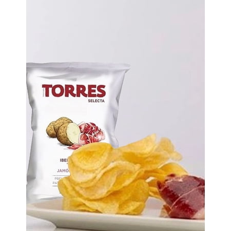 Paaas Frias Spanish Poao Chips Impored From Barcelona, Spain Exoic Flavors (Jamon Iberico, 10 Pack)