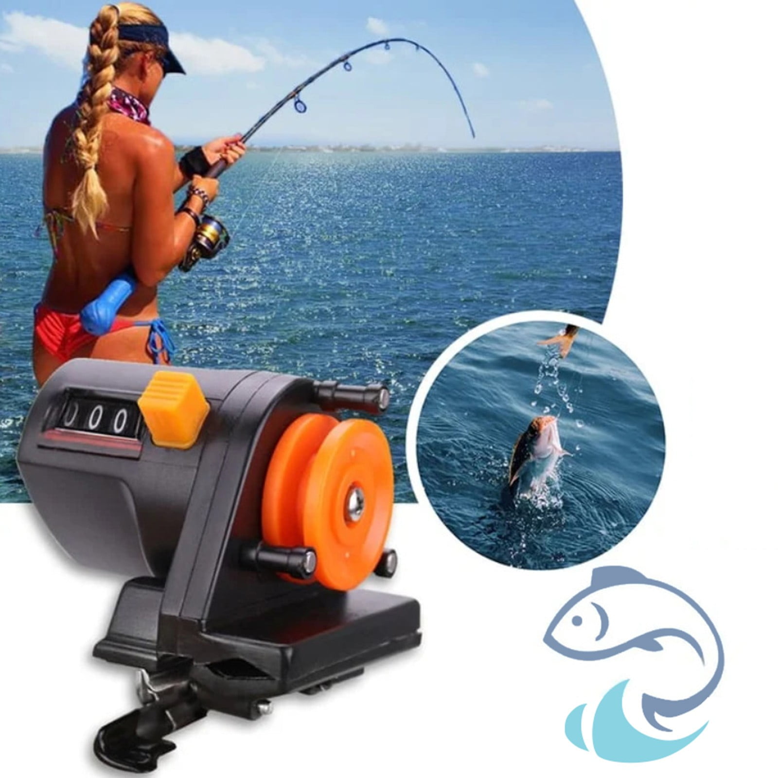 Paaisye Fishing Line Counter, Fishing Line Depth Finder Counter Portable Fishing Tool Tackle