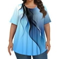 Paaisye Plus Size TShirts for Women 4x5x Pleated Front ONeck Tunic