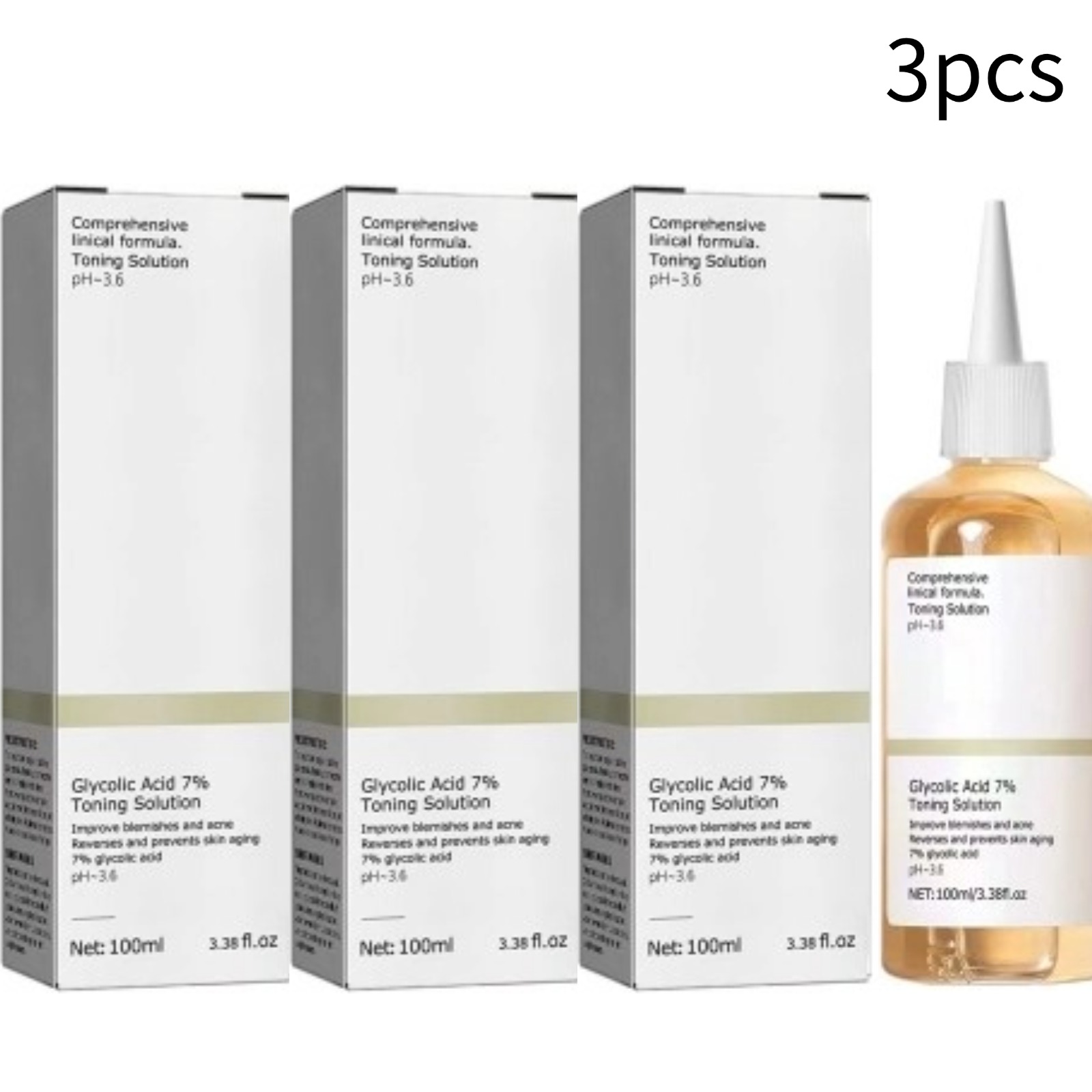 Paaisye Renewal Glycolic Acid 7 Toner Solution 240ML Revitalize & Refresh, Perfect for Mature