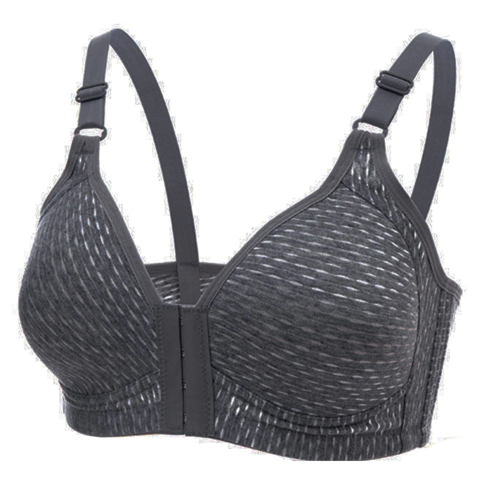Paaisye Women's 18 Hour Front Close Wirefree Back Support Posture Full Coverage Bra - Walmart.com