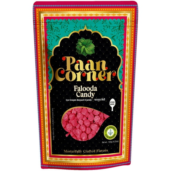 Paan Corner Falooda Candy, 120 gm / 4.2 oz Bag, Sugar Boiled Hard Candy