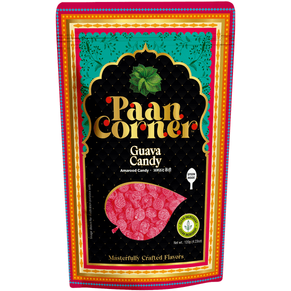 Paan Corner Guava Candy, Vegan, Amarood Sugar Boiled Candy, 4.23oz (120g)