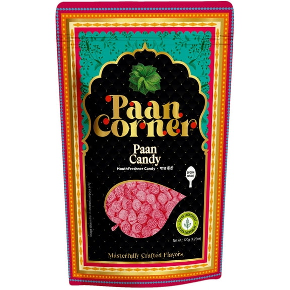 Paan Corner Pan Candy, 120 gm / 4.2 oz Bag, Sugar Boiled Hard Candy