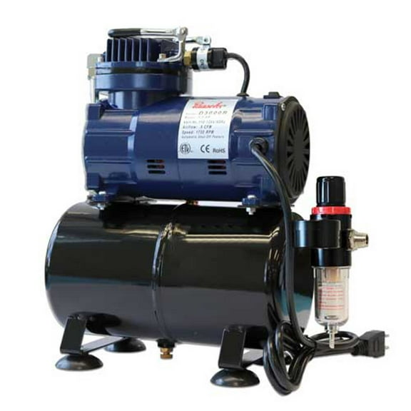 Paasche Airbrush Company Diaphragm Compressor with Tank & Regulator PASD3000R Compressors