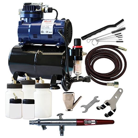 Paasche Airbrush MIL-300R Double Action Siphon Feed Airbrush Set & Compressor
