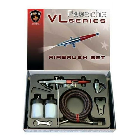 Paasche Airbrush Company Double Action Set .55 .75 & 1.05mm heads&Adapter PASVL3MH Accessories
