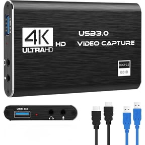 4K HD Video Capture Card, USB3.0 1080P 60FPS Video Recorder, Game Capture Card for Streaming and Broadcasting, Works with Switch, Xbox Series X/S, Xbox One X/S, P4, P5, OBS, Camera, PC