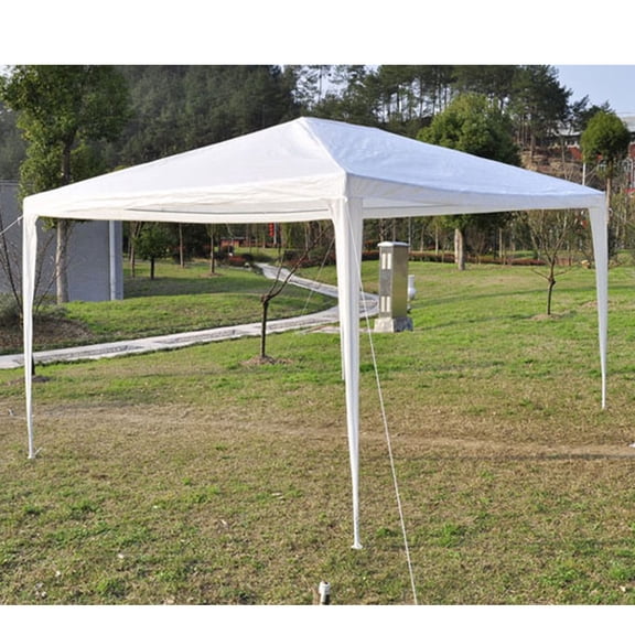 Pabby Yard 10' x 10' Tents and Canopies Outdoor Tents and Canopy, White 3 Sides Portable Waterproof Tent with Spiral Tubes Canopy Tents for Outside Party Waterproof Canopy Wedding Tent BBQ Shelter