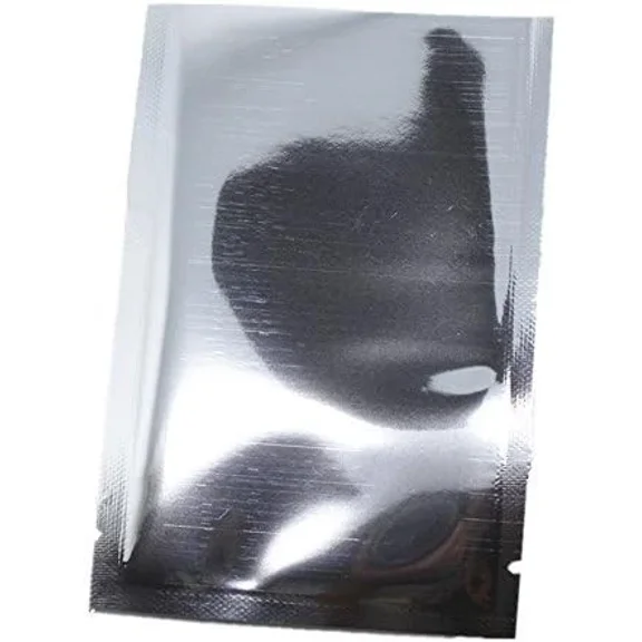 Pabck 100 Pack: 3.1X4.7 In, Silver Foil Pouch, Sealer Wrapping
