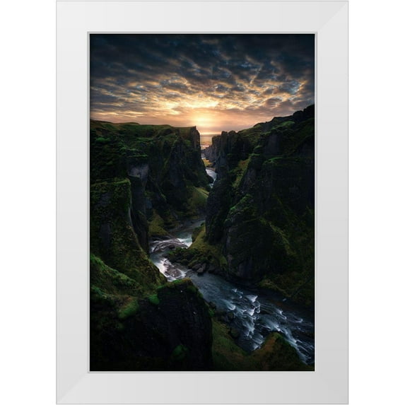 Pablo De, Juan 13x18 White Modern Wood Framed Museum Art Print Titled - Light Canyon.