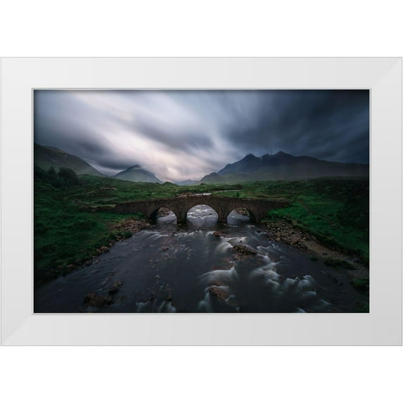 Pablo De, Juan 14x11 White Modern Wood Framed Museum Art Print Titled - Sligachan Storm.