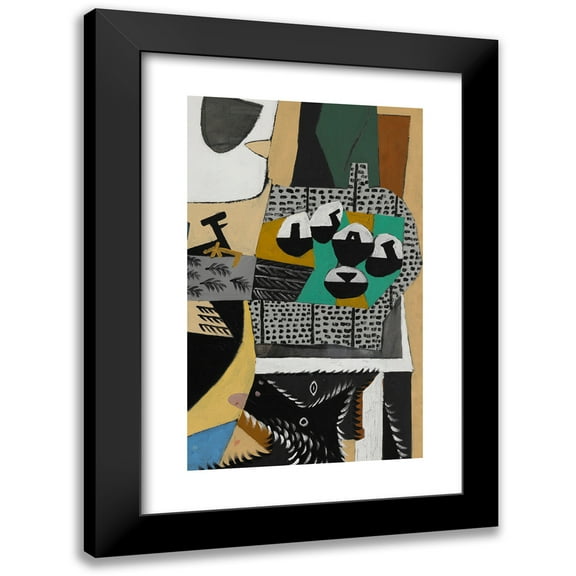 Pablo Picasso 10x14 Black Modern Framed Museum Art Print Titled - Dog And Cock (1921)